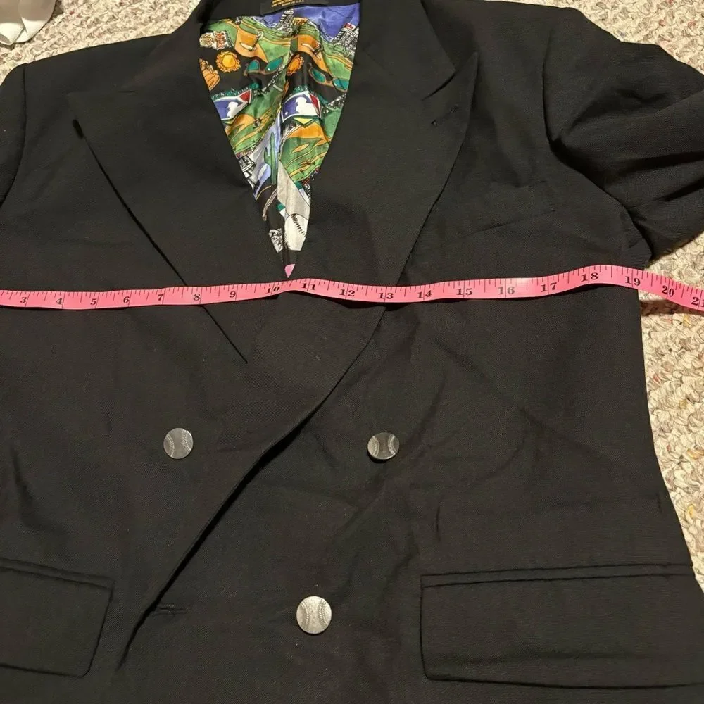 Nicole Miller Vintage Baseball MLB World Series RARE Men’s Blazer- Size 36